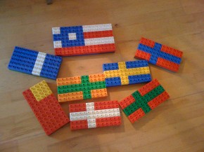 Byg flag af Duplo klodser